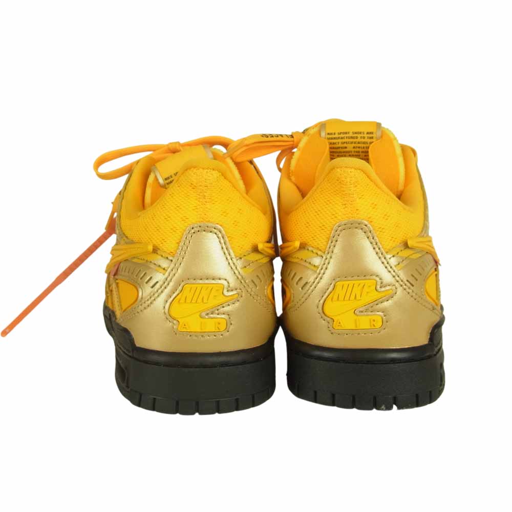 NIKE ナイキ CU6015-700 × OFF-WHITE オフホワイト AIR RUBBER DUNK ダンク エアラバー ユニバーシティ スニーカー イエロー系 28cm 【中古】
