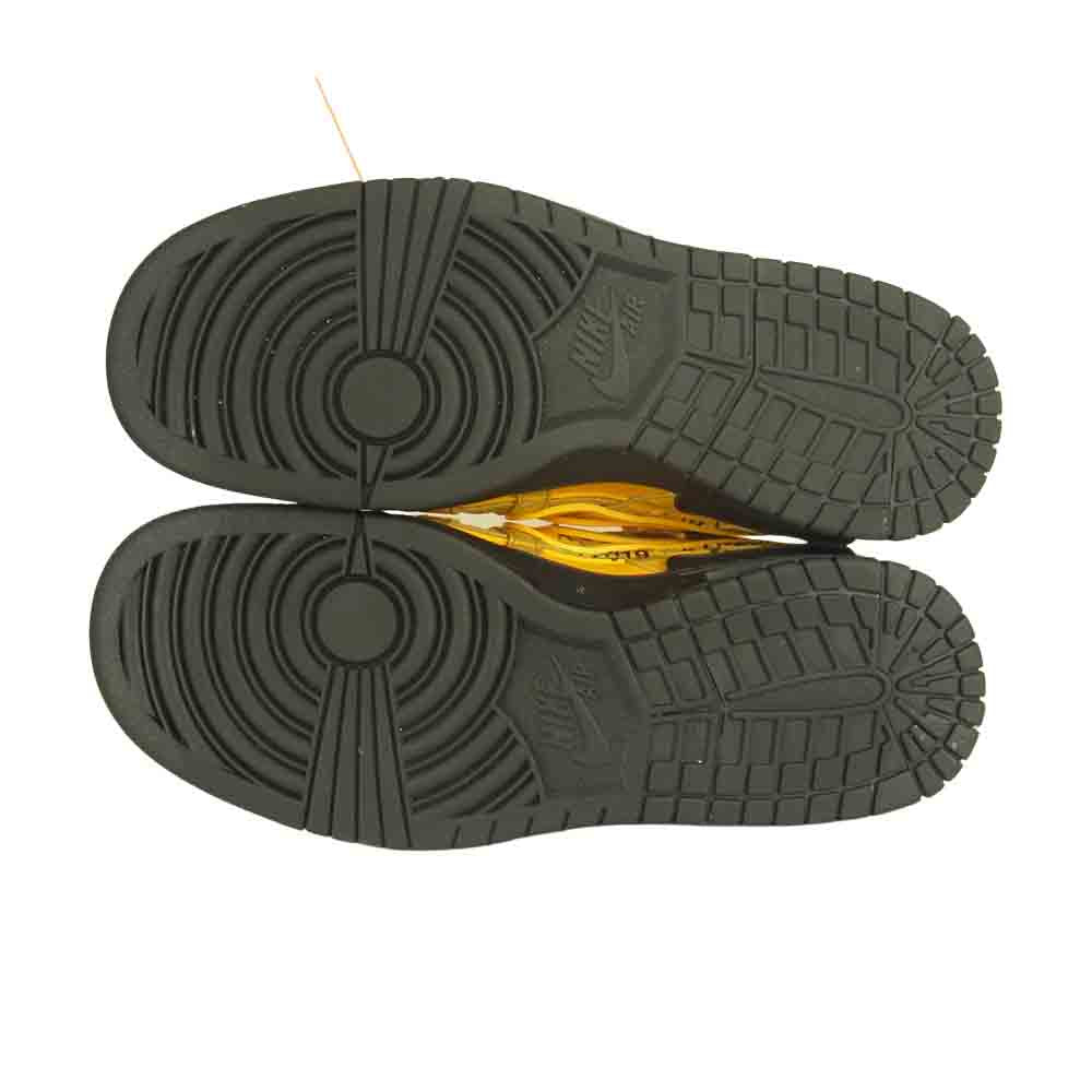 NIKE ナイキ CU6015-700 × OFF-WHITE オフホワイト AIR RUBBER DUNK ダンク エアラバー ユニバーシティ スニーカー イエロー系 28cm 【中古】