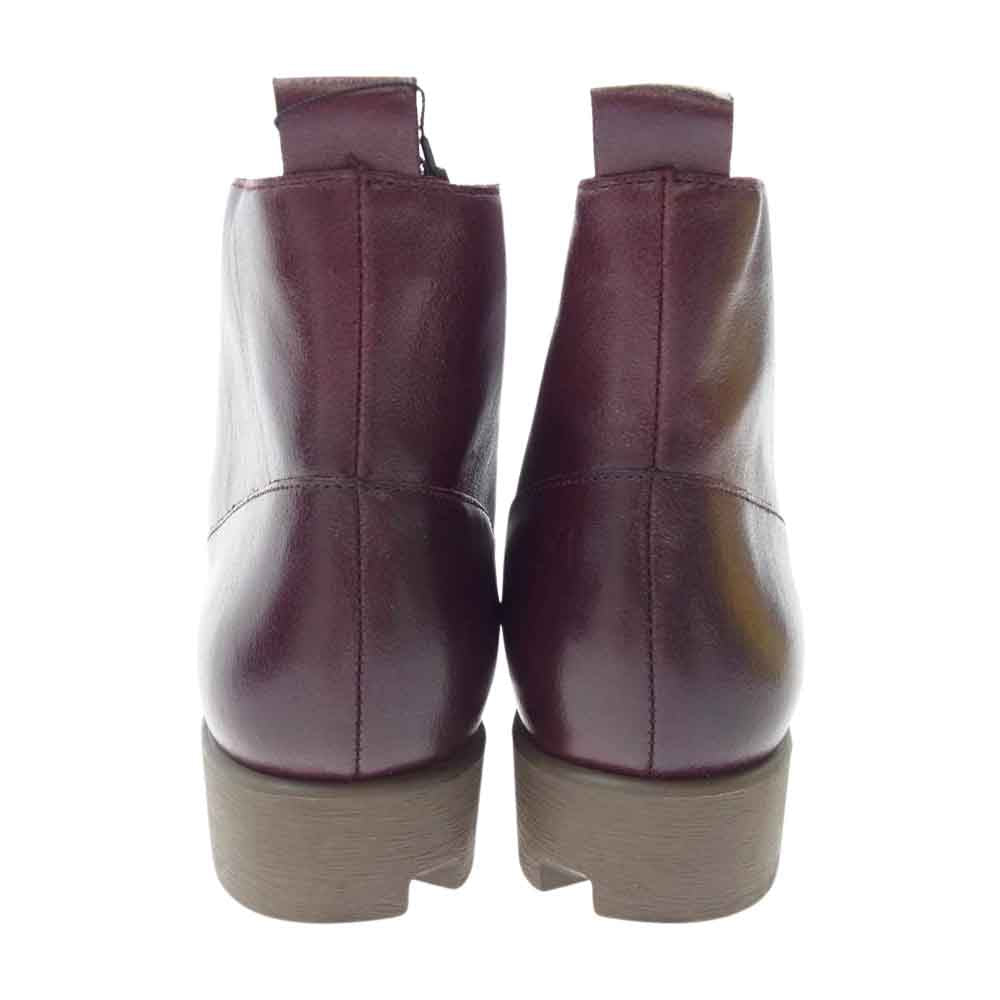 theory セオリー theyskens theory ティスケンス セオリー レザー レースアップ ブーツ  ワインレッド系【極上美品】【中古】
