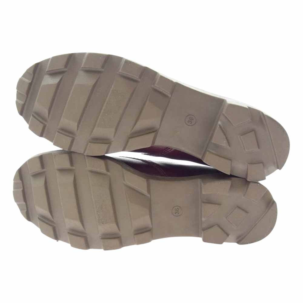 theory セオリー theyskens theory ティスケンス セオリー レザー レースアップ ブーツ  ワインレッド系【極上美品】【中古】