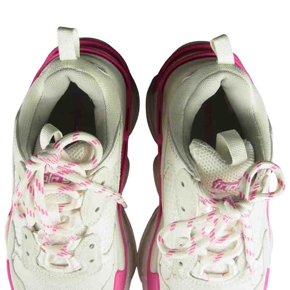 BALENCIAGA バレンシアガ 524039 TRIPLE S トリプルエス スニーカー ホワイト系 24㎝【中古】