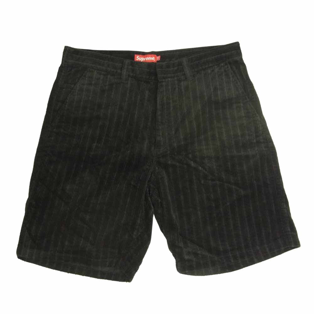Supreme シュプリーム 19SS Rope Corduroy Work Short ロープ コーデュロイ ワーク ショーツ ブラック系 32【極上美品】【中古】