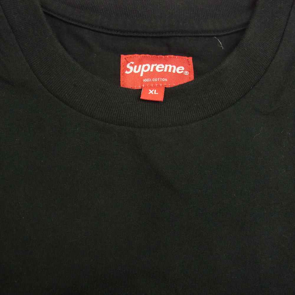 Supreme シュプリーム 21SS Floral Applique S/S Top フローラル アップリケ 半袖 Tシャツ ブラック系 XL【中古】
