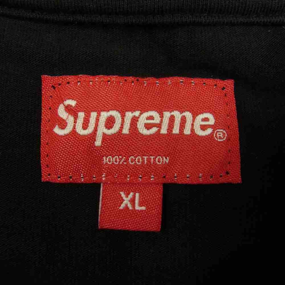 Supreme シュプリーム 21SS Floral Applique S/S Top フローラル アップリケ 半袖 Tシャツ ブラック系 XL【中古】