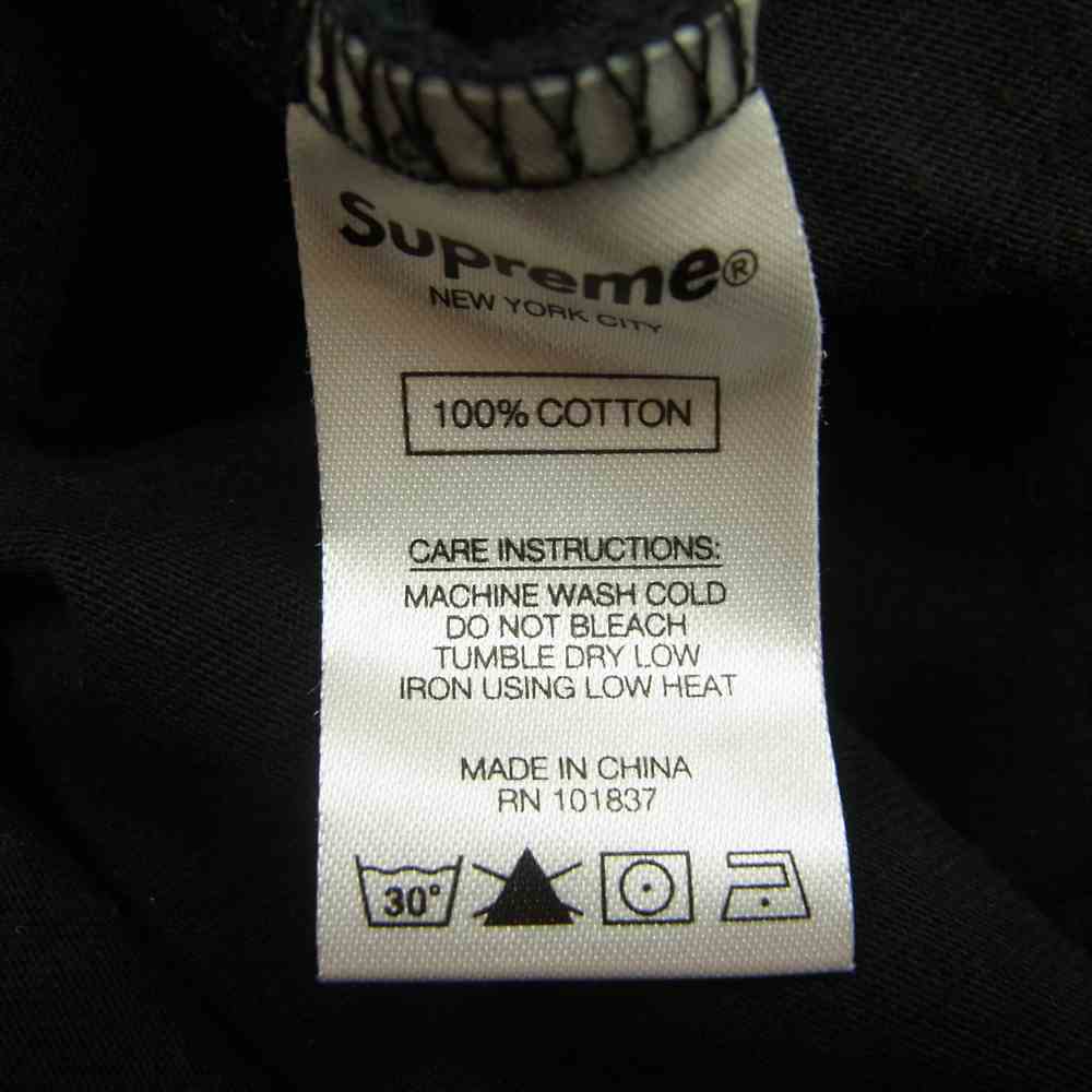 Supreme シュプリーム 21SS Floral Applique S/S Top フローラル アップリケ 半袖 Tシャツ ブラック系 XL【中古】