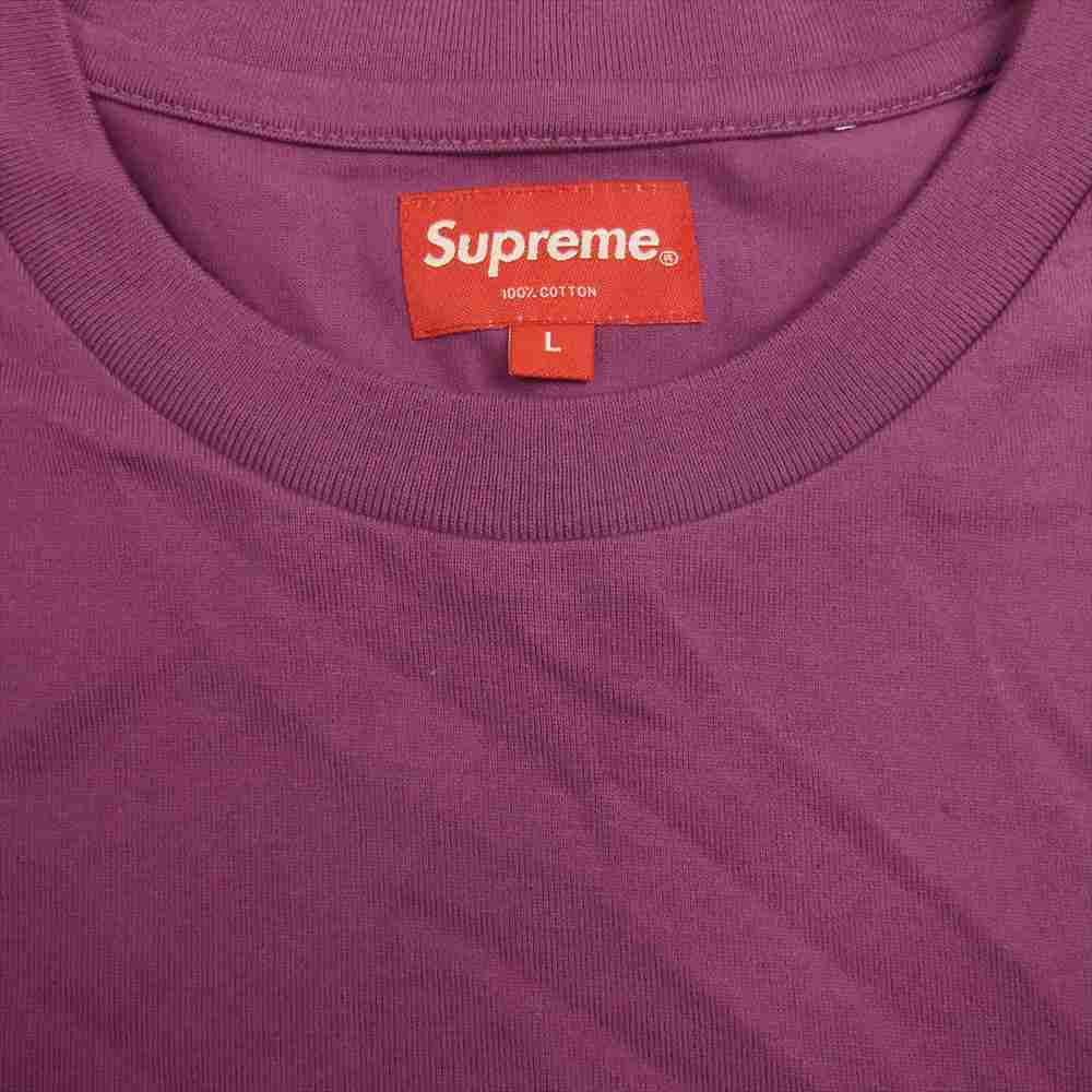 Supreme シュプリーム 21SS Laser Cut S Logo Pocket Tee レーザー カット ロゴ ポケット 半袖 Tシャツ パープル系 L【極上美品】【中古】