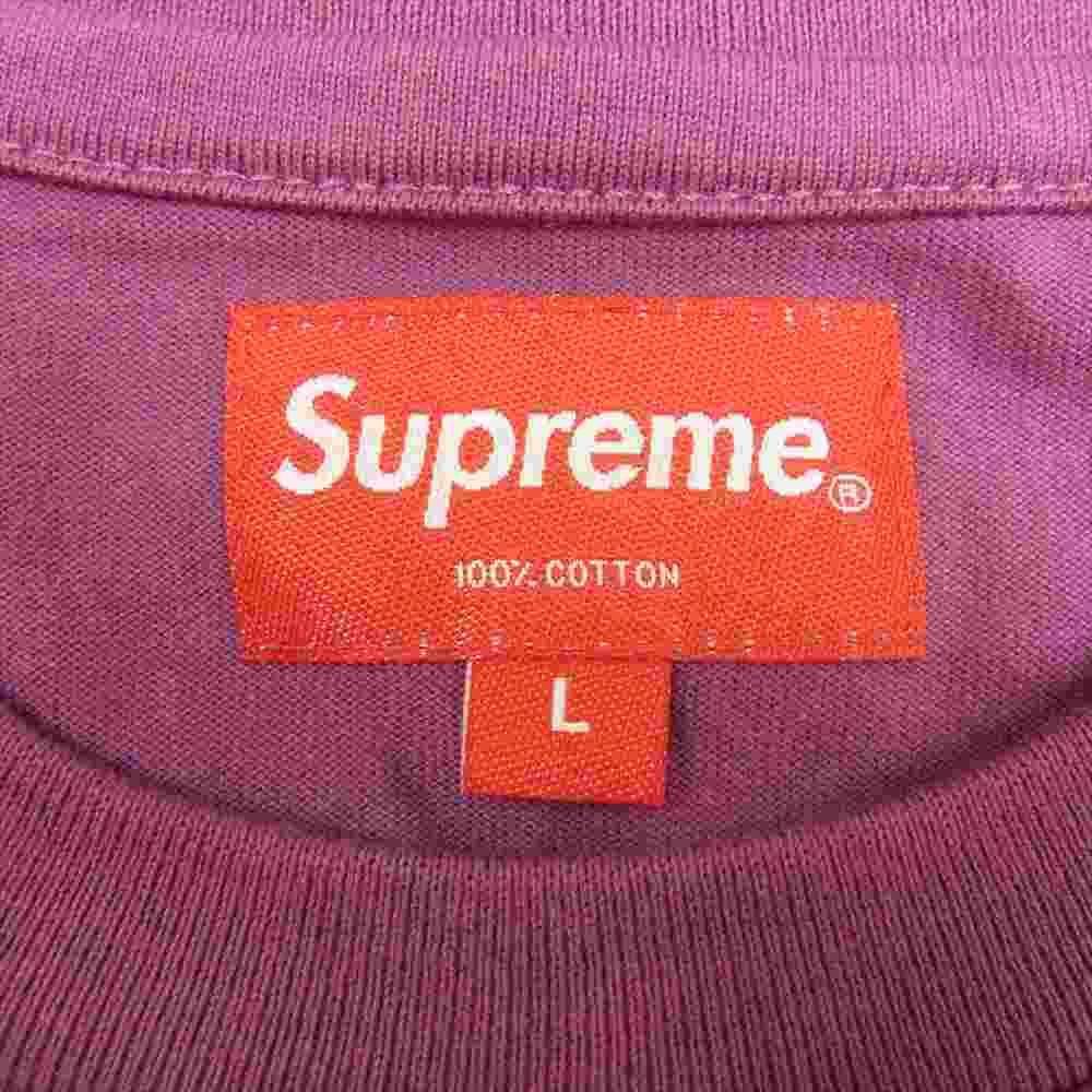 Supreme シュプリーム 21SS Laser Cut S Logo Pocket Tee レーザー カット ロゴ ポケット 半袖 Tシャツ パープル系 L【極上美品】【中古】