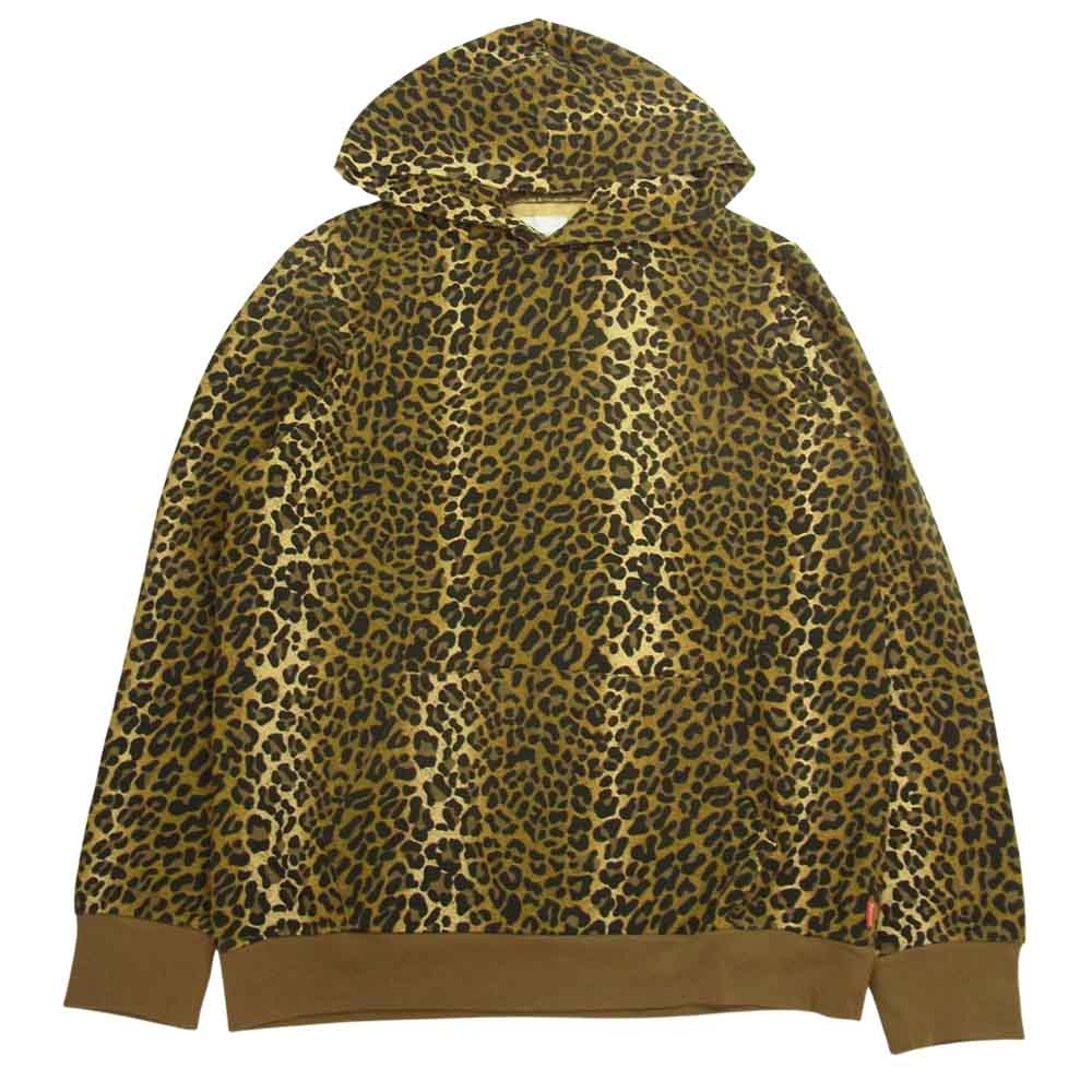 Supreme シュプリーム 15SS Mini Harvard Hooded L/S Top ミニ ハーバード フーデッド パーカー カーキ系 M【美品】【中古】