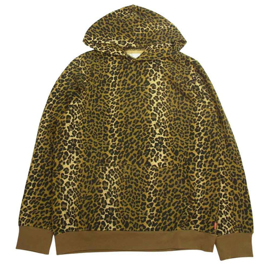 Supreme シュプリーム 15SS Mini Harvard Hooded L/S Top ミニ ハーバード フーデッド パーカー カーキ系 M【美品】【中古】