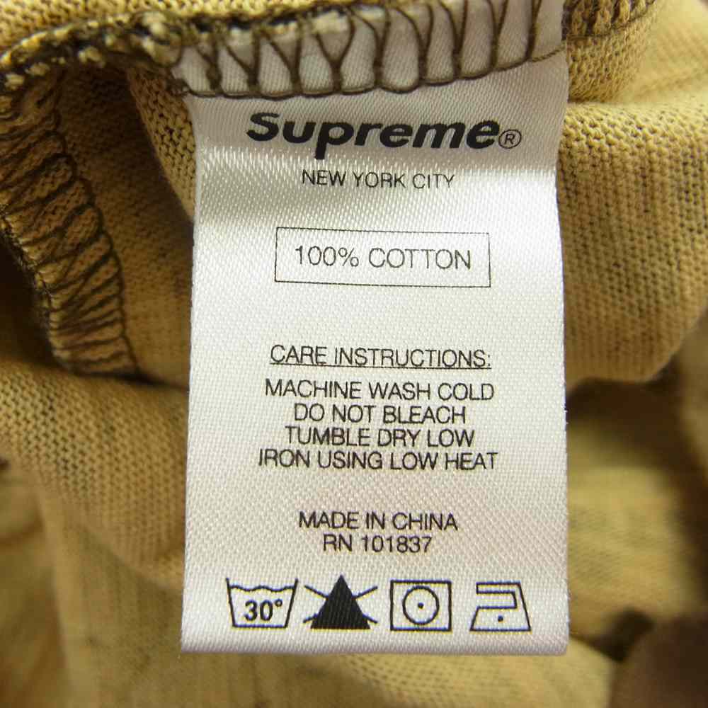 Supreme シュプリーム 15SS Mini Harvard Hooded L/S Top ミニ ハーバード フーデッド パーカー カーキ系 M【美品】【中古】