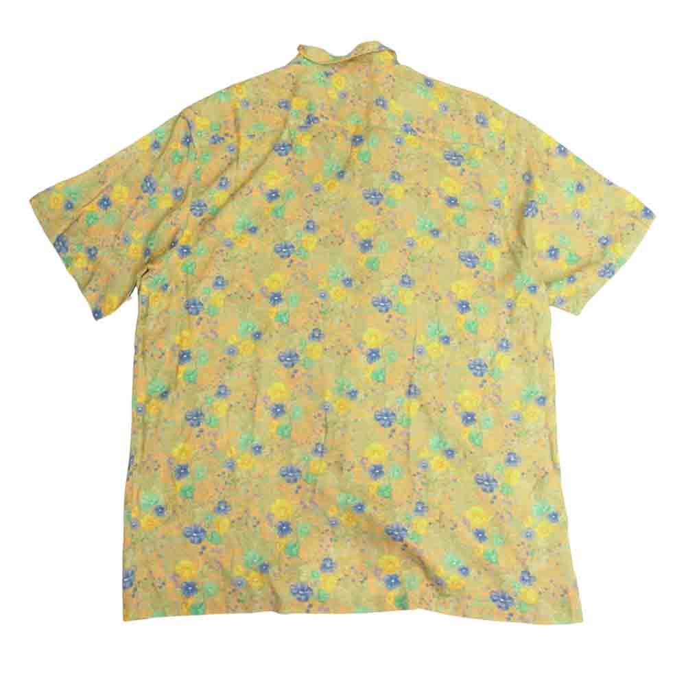 Supreme シュプリーム 19SS Mini Floral Rayon S/S Shirt ミニ フローラル レーヨン アロハ 半袖 シャツ イエロー系 L【極上美品】【中古】