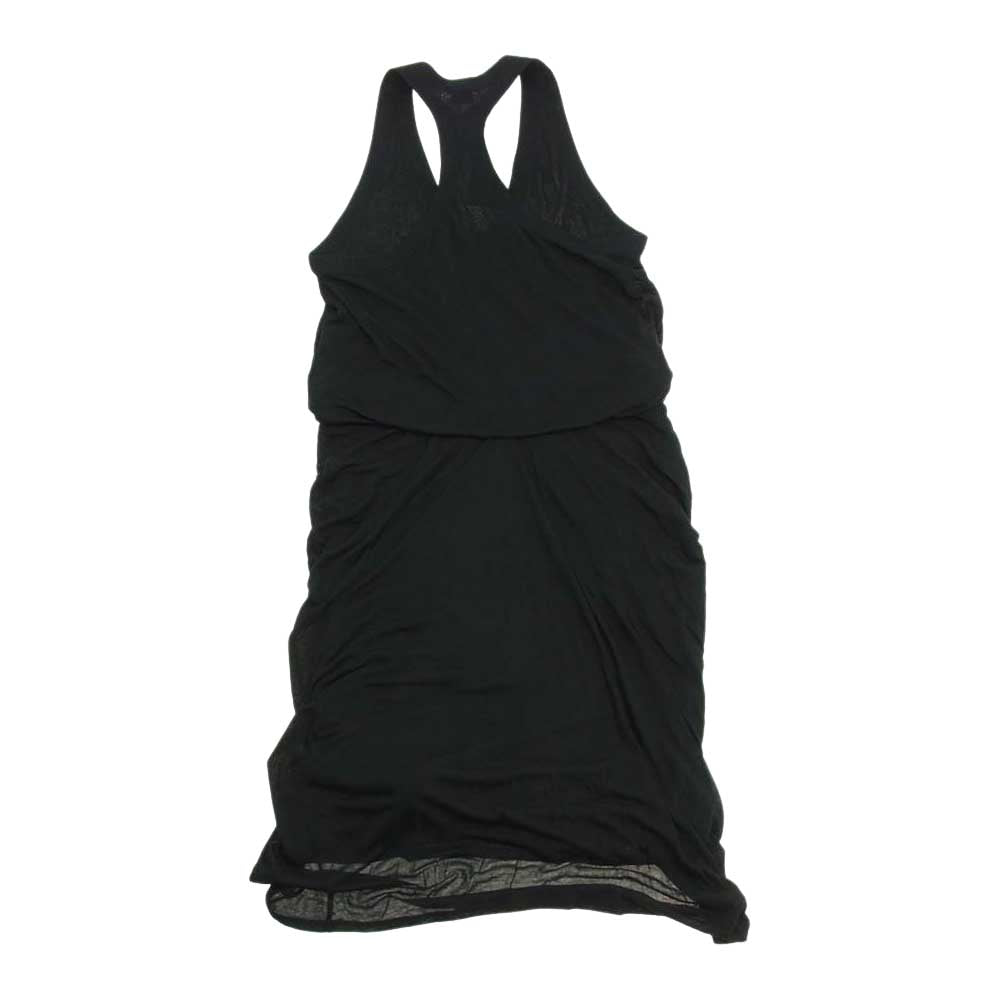 HELMUT LANG ヘルムートラング 4105206 アメリカンスリーブ ノースリーブ ドレープ ワンピース ブラック系 S【新古品】【未使用】【中古】