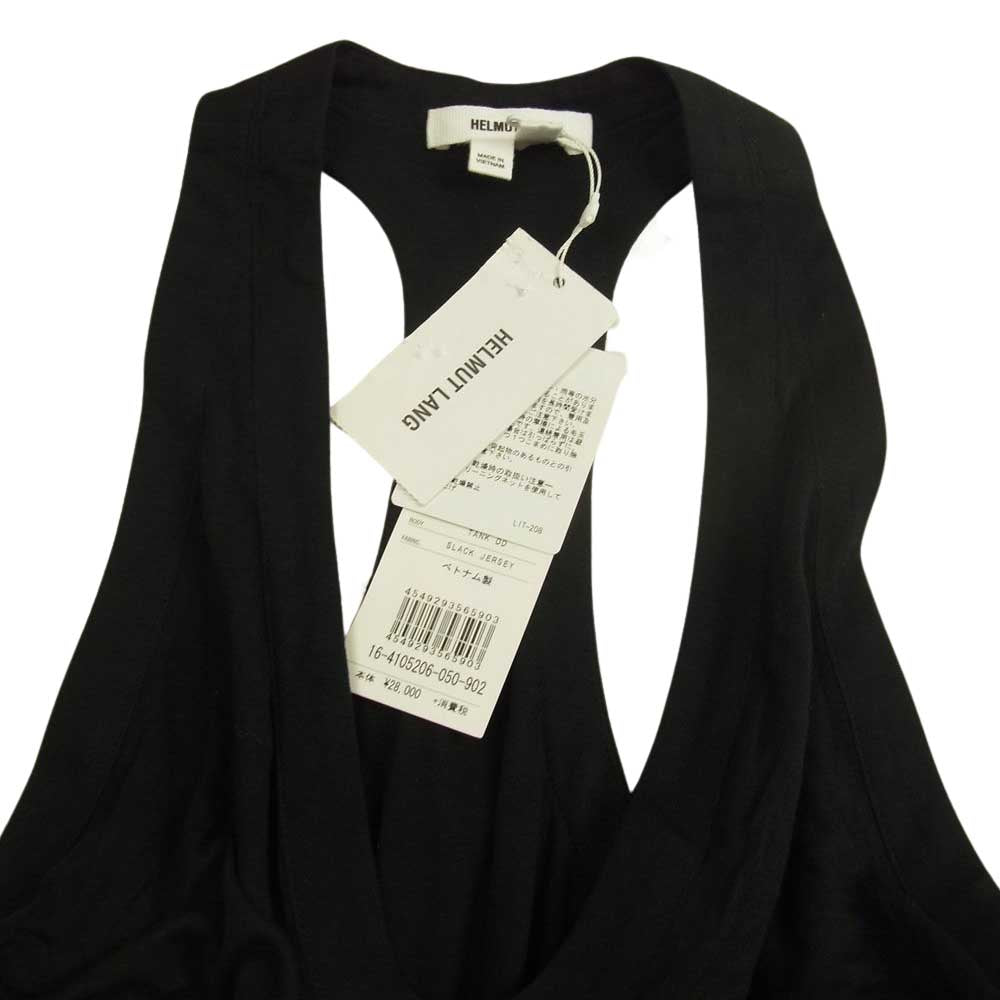 HELMUT LANG ヘルムートラング 4105206 アメリカンスリーブ ノースリーブ ドレープ ワンピース ブラック系 S【新古品】【未使用】【中古】