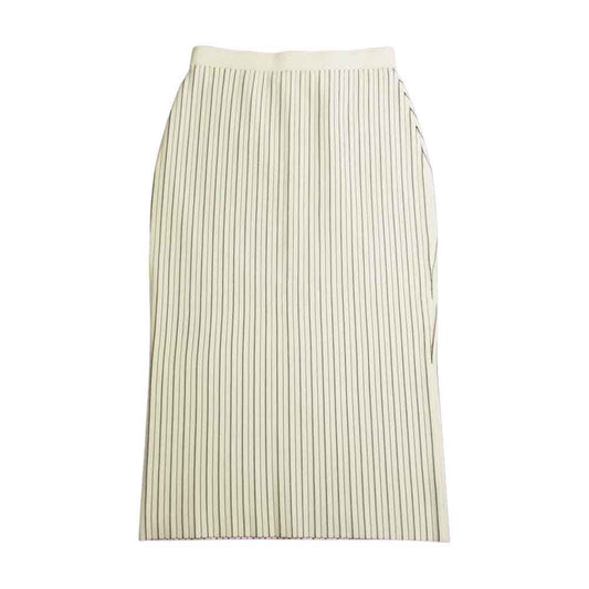 theory セオリー 19SS 01-9307703 ストライプ ニット ロング スカート ホワイト系 S【中古】