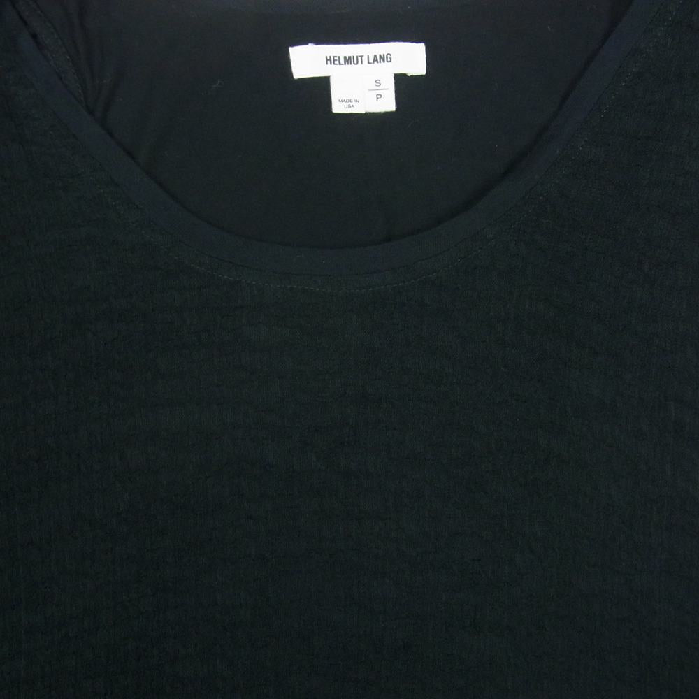 HELMUT LANG ヘルムートラング 4105206 ノースリーブ レイヤード ワンピース アメリカ製 ブラック系 S【中古】