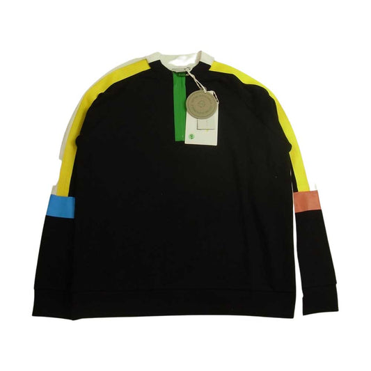 Stella McCartney ステラマッカートニー ハーフジップ ライン スウェット  ブラック系 42【極上美品】【中古】