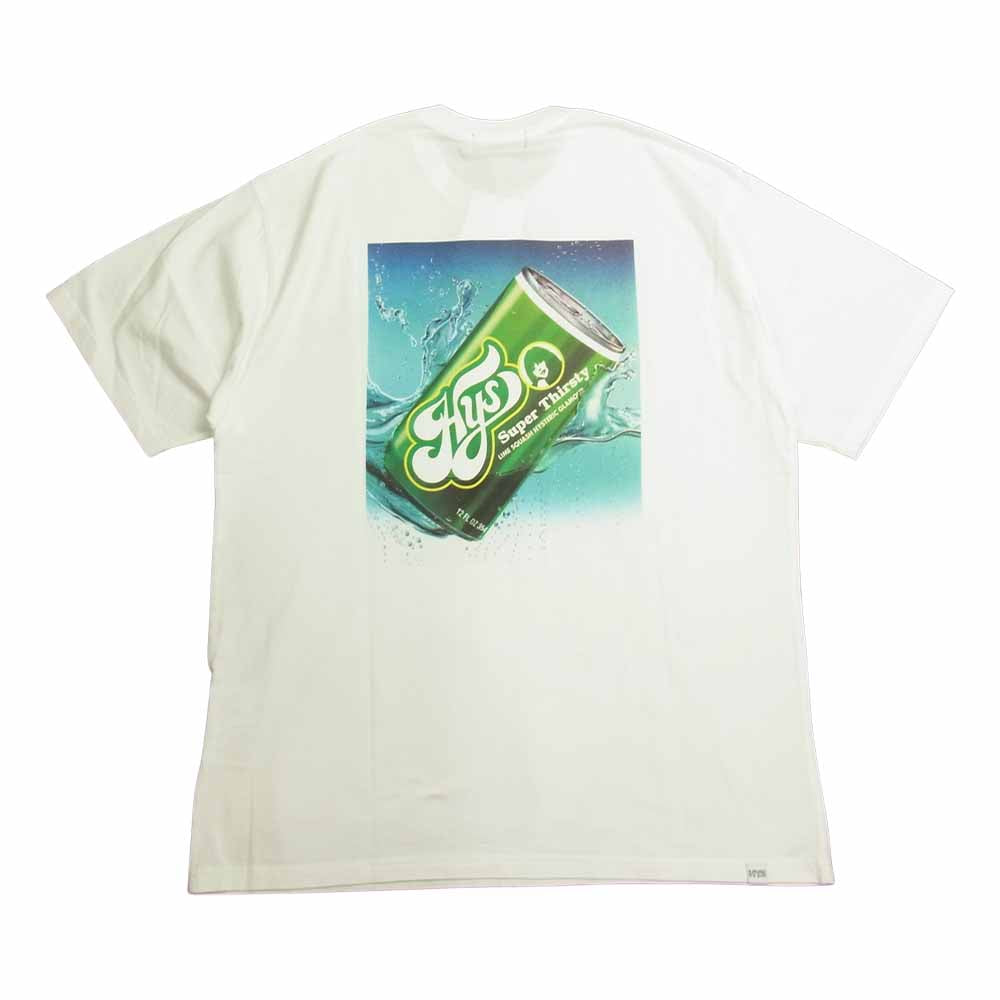 HYSTERIC GLAMOUR ヒステリックグラマー 02222CT14 LIME SQUASH ライムスカッシュ バックプリント Tシャツ ホワイト系 L【新古品】【未使用】【中古】