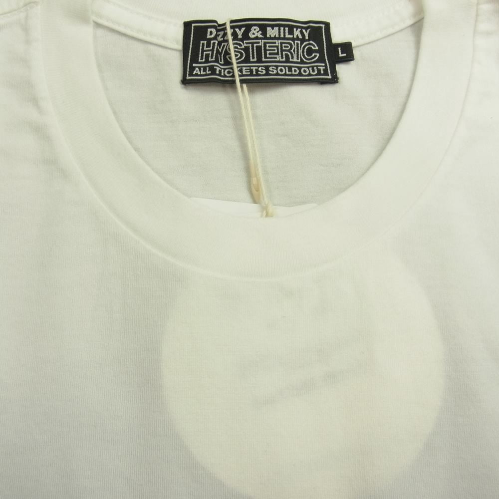 HYSTERIC GLAMOUR ヒステリックグラマー 02222CT14 LIME SQUASH ライムスカッシュ バックプリント Tシャツ ホワイト系 L【新古品】【未使用】【中古】
