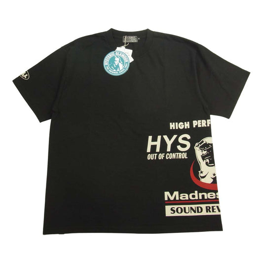 HYSTERIC GLAMOUR ヒステリックグラマー 02222CT12 OUT OF CONTROL オーバーサイズTシャツ ブラック系 M【新古品】【未使用】【中古】