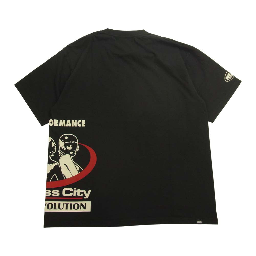 HYSTERIC GLAMOUR ヒステリックグラマー 02222CT12 OUT OF CONTROL オーバーサイズTシャツ ブラック系 M【新古品】【未使用】【中古】