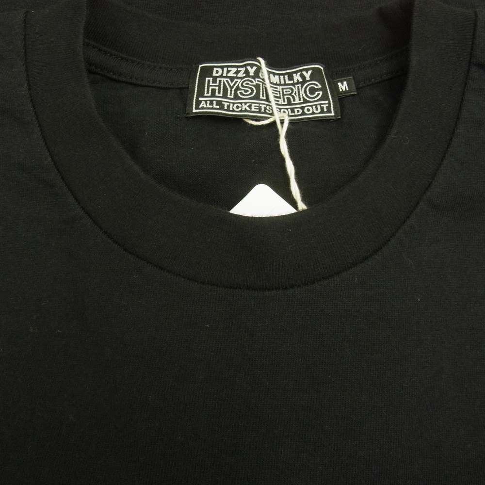 HYSTERIC GLAMOUR ヒステリックグラマー 02222CT12 OUT OF CONTROL オーバーサイズTシャツ ブラック系 M【新古品】【未使用】【中古】