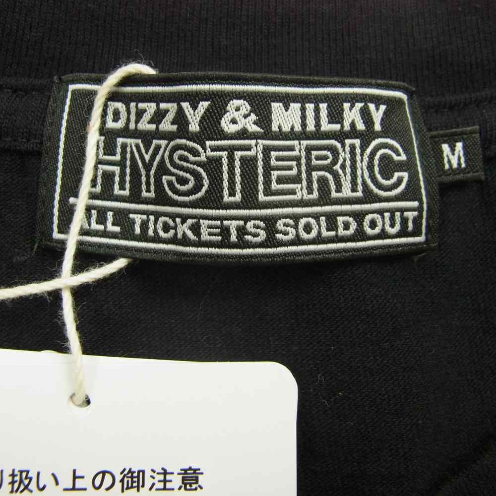 HYSTERIC GLAMOUR ヒステリックグラマー 02222CT12 OUT OF CONTROL オーバーサイズTシャツ ブラック系 M【新古品】【未使用】【中古】