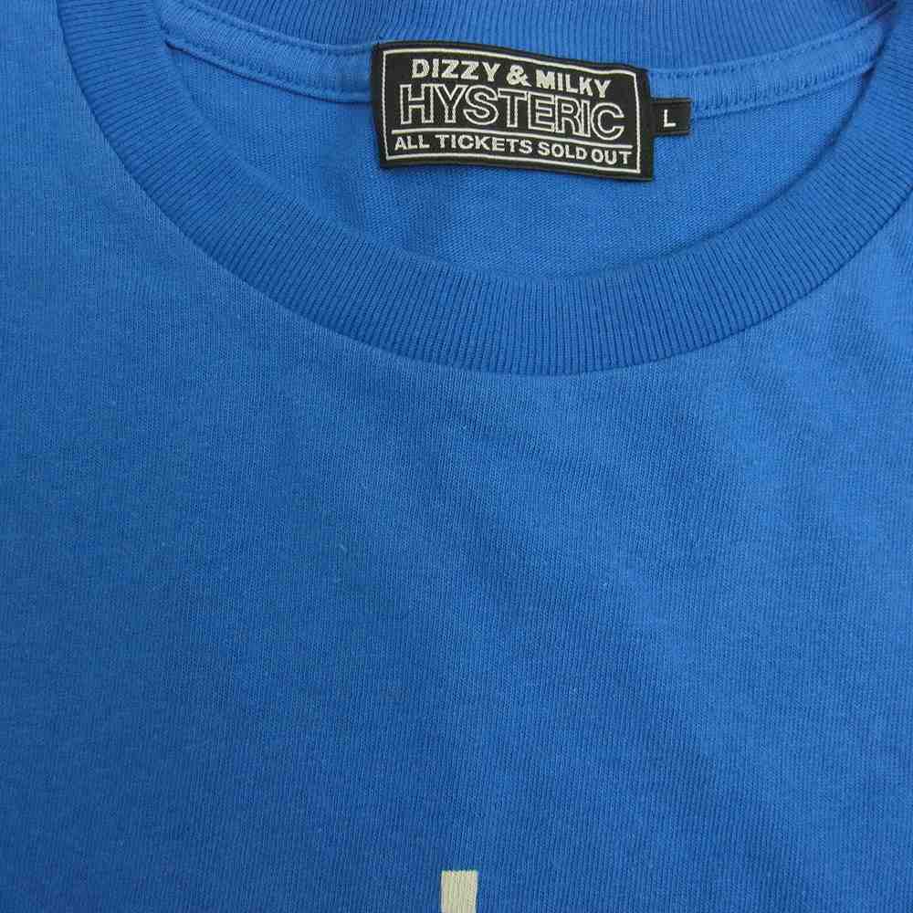 HYSTERIC GLAMOUR ヒステリックグラマー 02222CT10 HG HIGHTIMES プリント Tシャツ ブルー系 L【美品】【中古】