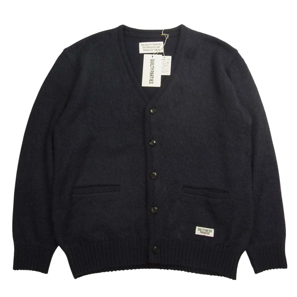 WACKO MARIA ワコマリア 21AW 21FW-WMK-KN05 MOHAIR CARDIGAN モヘア カーディガン ネイビー系 S【極上美品】【中古】