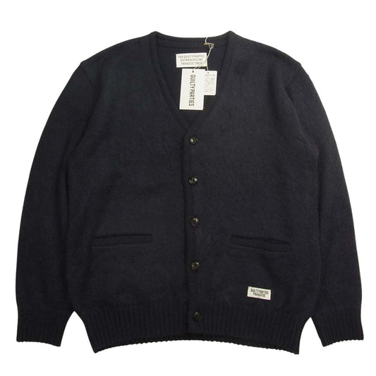 WACKO MARIA ワコマリア 21AW 21FW-WMK-KN05 MOHAIR CARDIGAN モヘア カーディガン ネイビー系 S【極上美品】【中古】