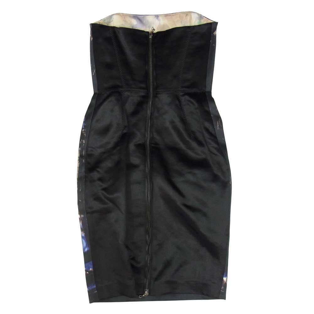 LANVIN ランバン 2132 1838 国内正規品 フランス製 シルク混 チューブトップ ドレス ブラック系 34【中古】