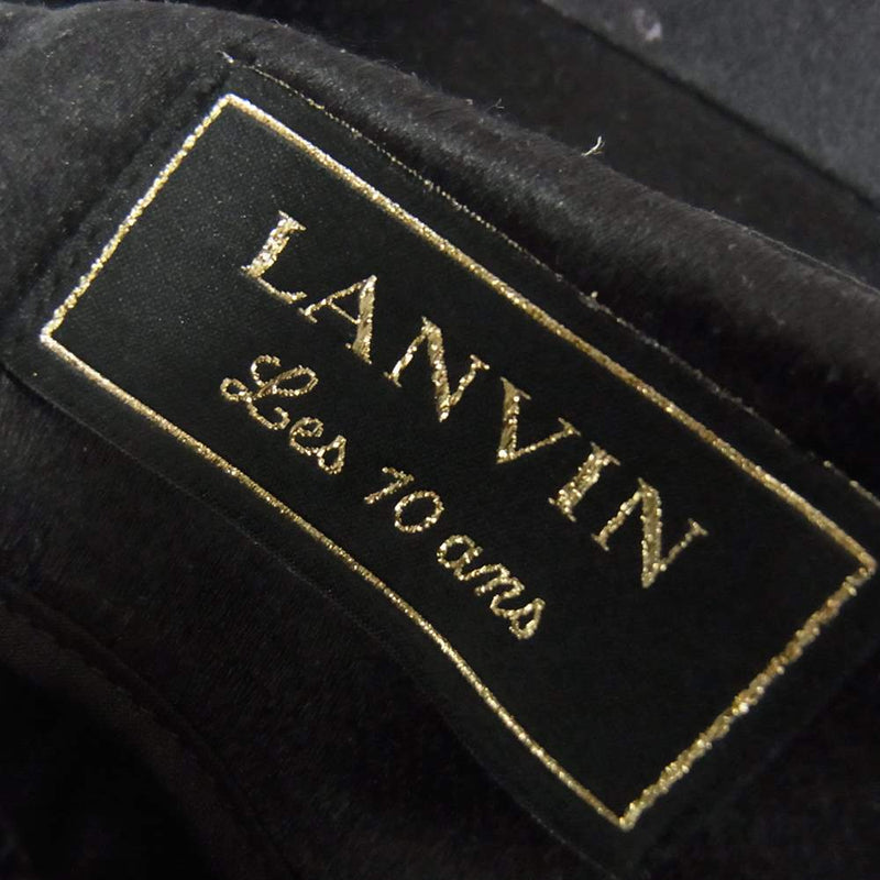 LANVIN ランバン 2132 1838 国内正規品 フランス製 シルク混 チューブトップ ドレス ブラック系 34【中古】