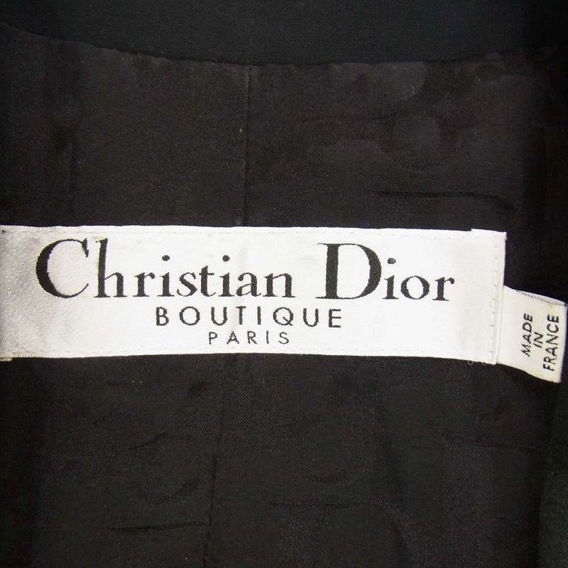 Christian Dior クリスチャンディオール 7P12022640 切替 テーラード ジャケット レディース ブラック系 38【中古】