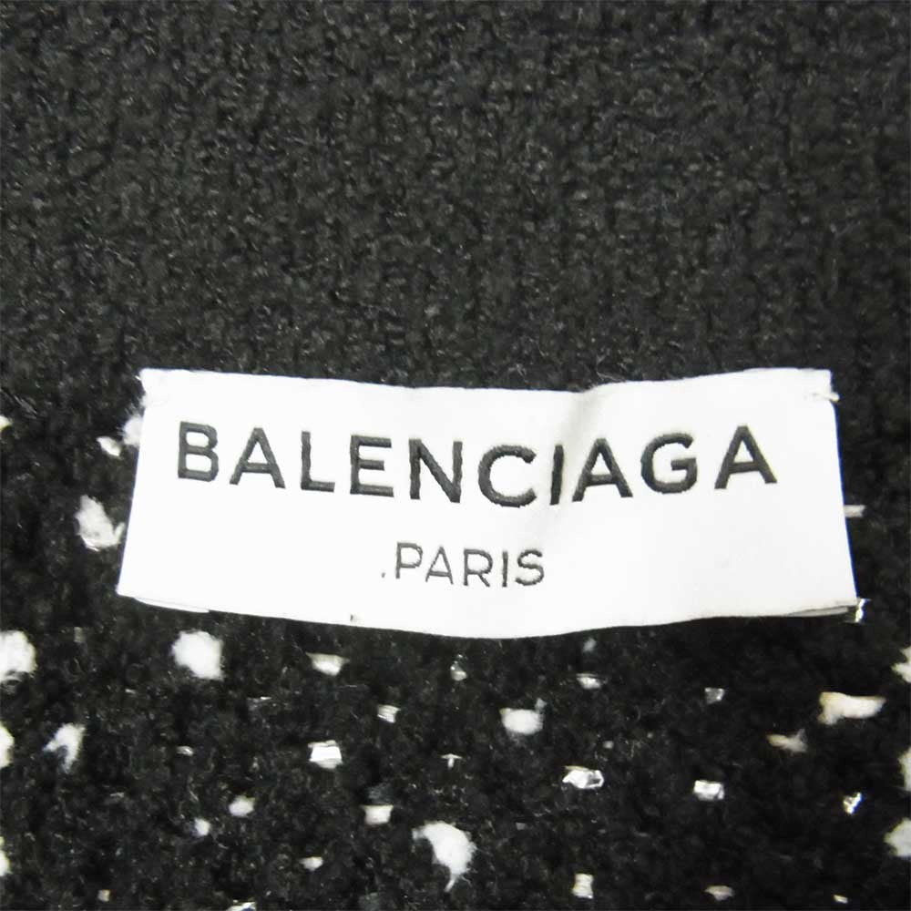BALENCIAGA バレンシアガ 417434 T7120 ツイード カットオフ タイト スカート ブラック系 34【中古】