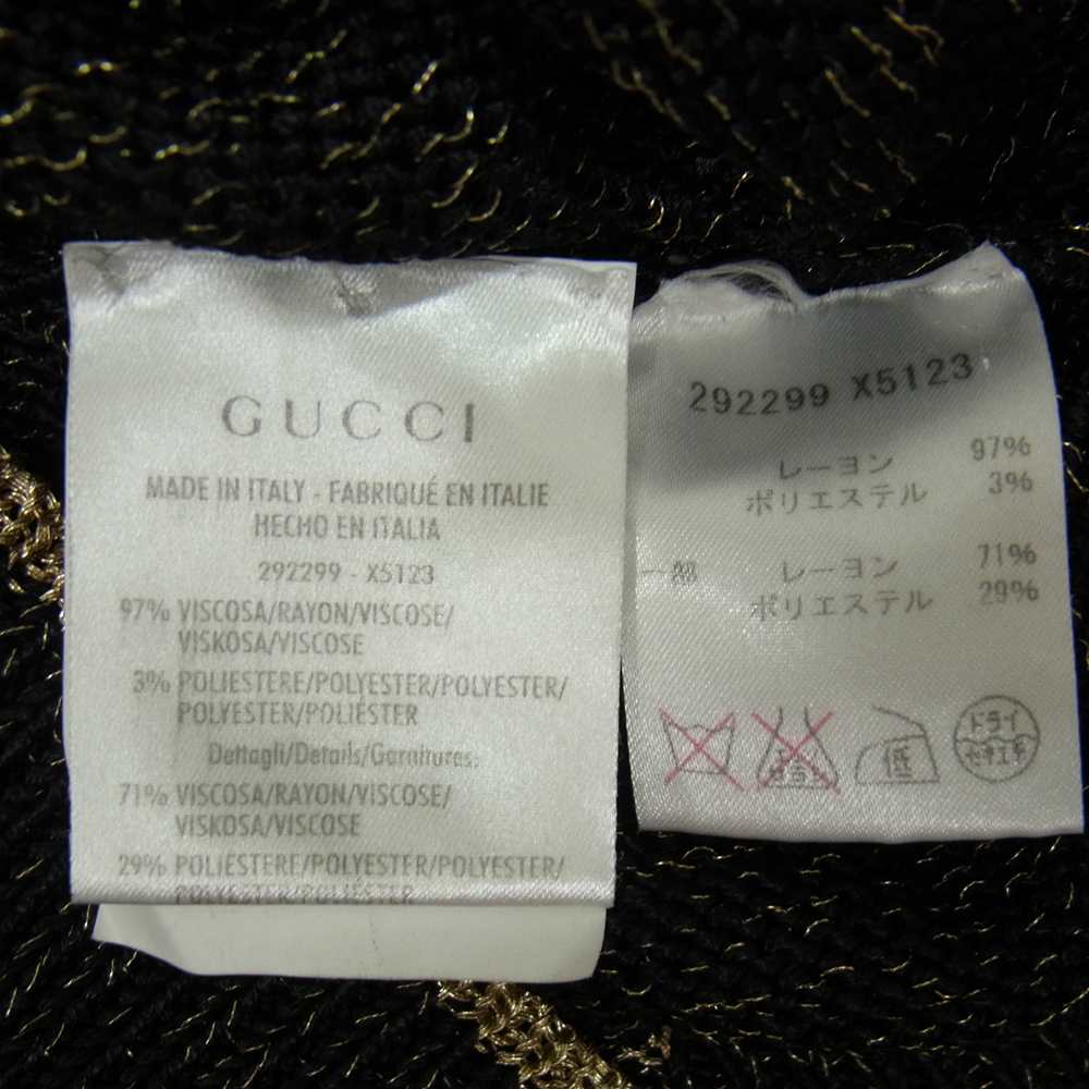 GUCCI グッチ 292299 X5123 レーヨン ラメ ニット カットソー 半袖 ブラック系 XS【中古】