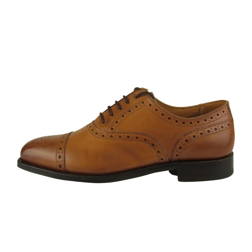 グレンソン 22352-17 oxford オックスフォード セミブローグ レザーシューズ コニャック ブラウン系 7.5【極上美品】【中古】
