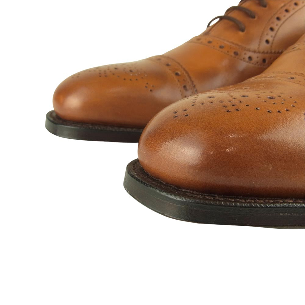 グレンソン 22352-17 oxford オックスフォード セミブローグ レザーシューズ コニャック ブラウン系 7.5【極上美品】【中古】