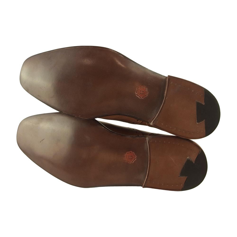 グレンソン 22352-17 oxford オックスフォード セミブローグ レザーシューズ コニャック ブラウン系 7.5【極上美品】【中古】