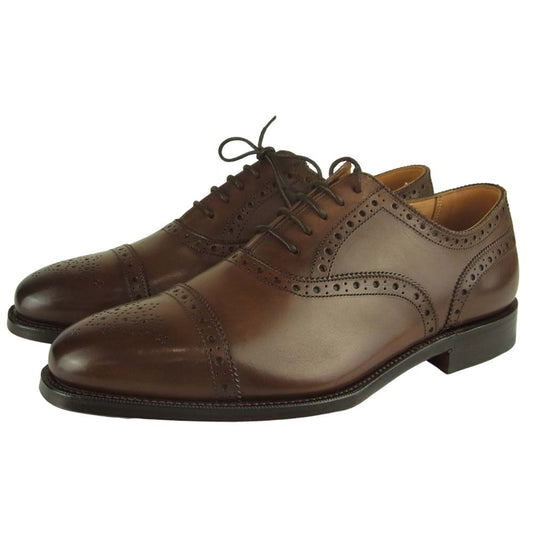 グレンソン 22352-29 oxford オックスフォード セミブローグ レザーシューズ ブラウン ブラウン系 7.5【極上美品】【中古】