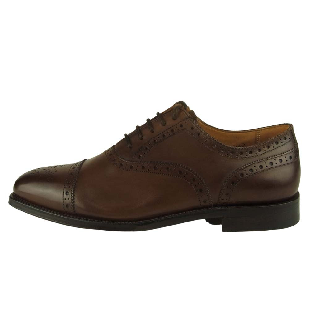 グレンソン 22352-29 oxford オックスフォード セミブローグ レザーシューズ ブラウン ブラウン系 7.5【極上美品】【中古】