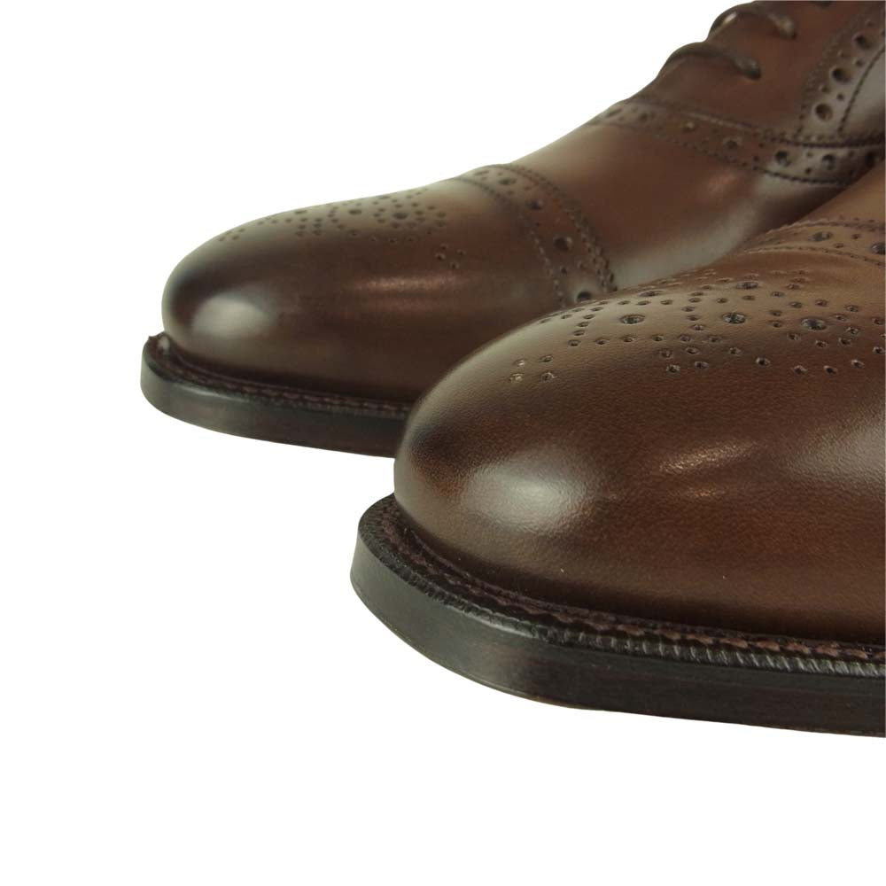 グレンソン 22352-29 oxford オックスフォード セミブローグ レザーシューズ ブラウン ブラウン系 7.5【極上美品】【中古】