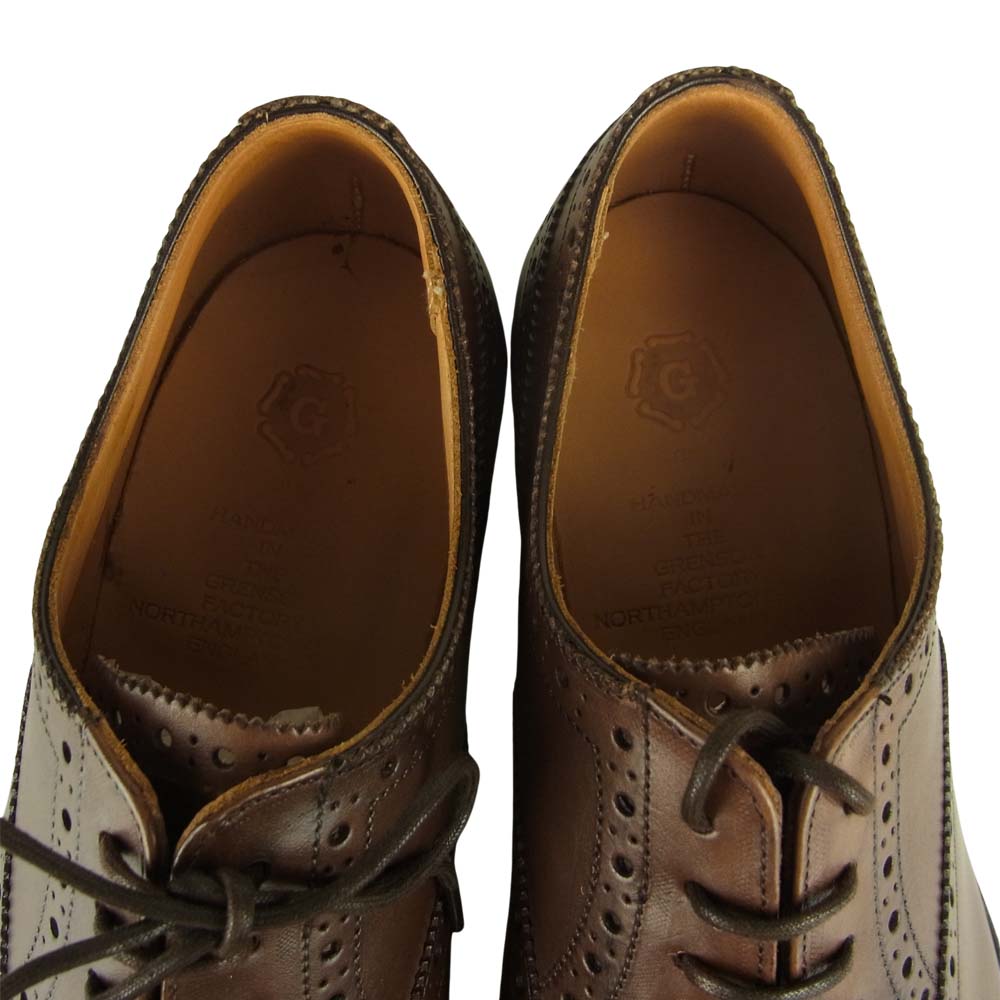 グレンソン 22352-29 oxford オックスフォード セミブローグ レザーシューズ ブラウン ブラウン系 7.5【極上美品】【中古】