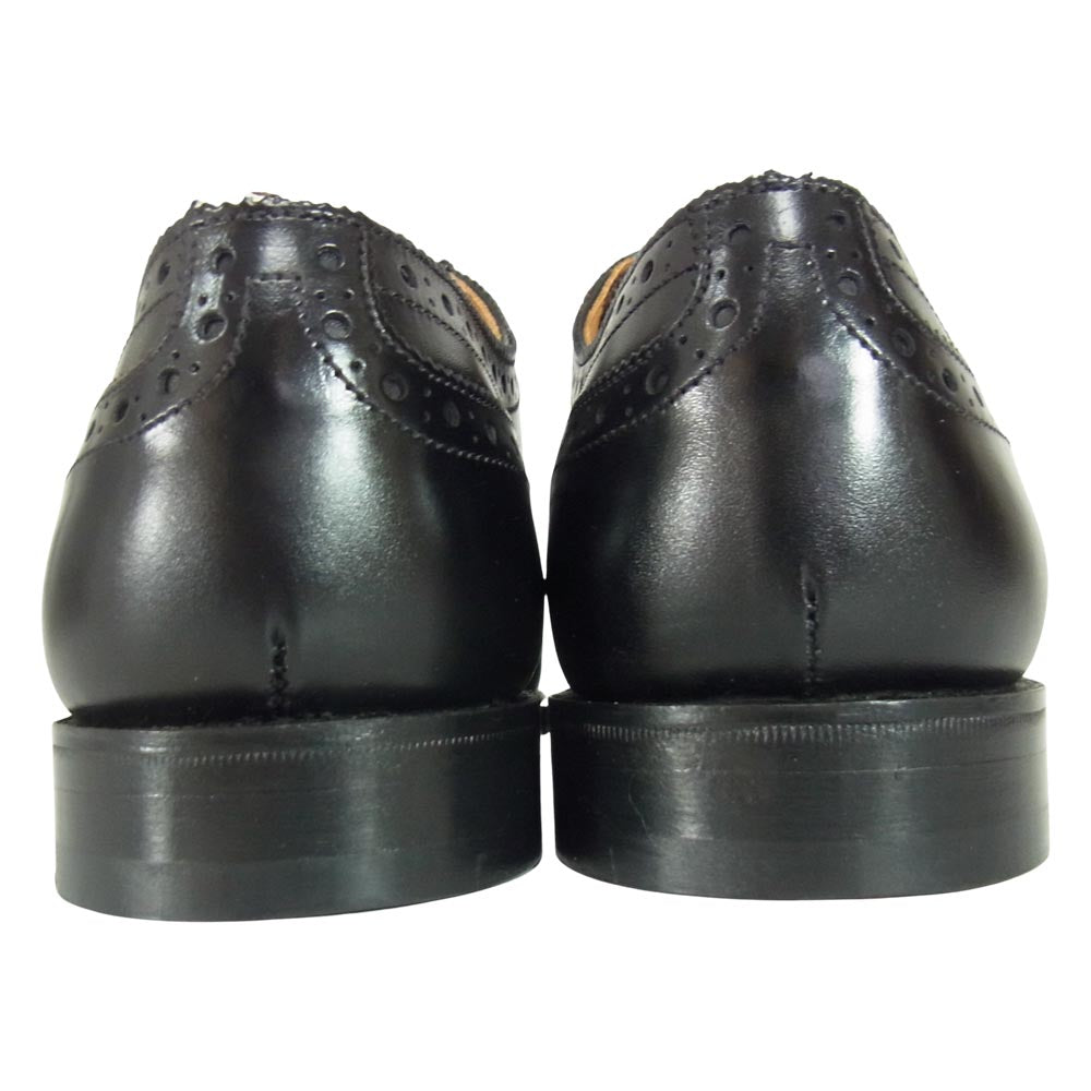 グレンソン 22352-01 oxford オックスフォード セミブローグ レザーシューズ ブラック ブラック系 7 1/2【極上美品】【中古】