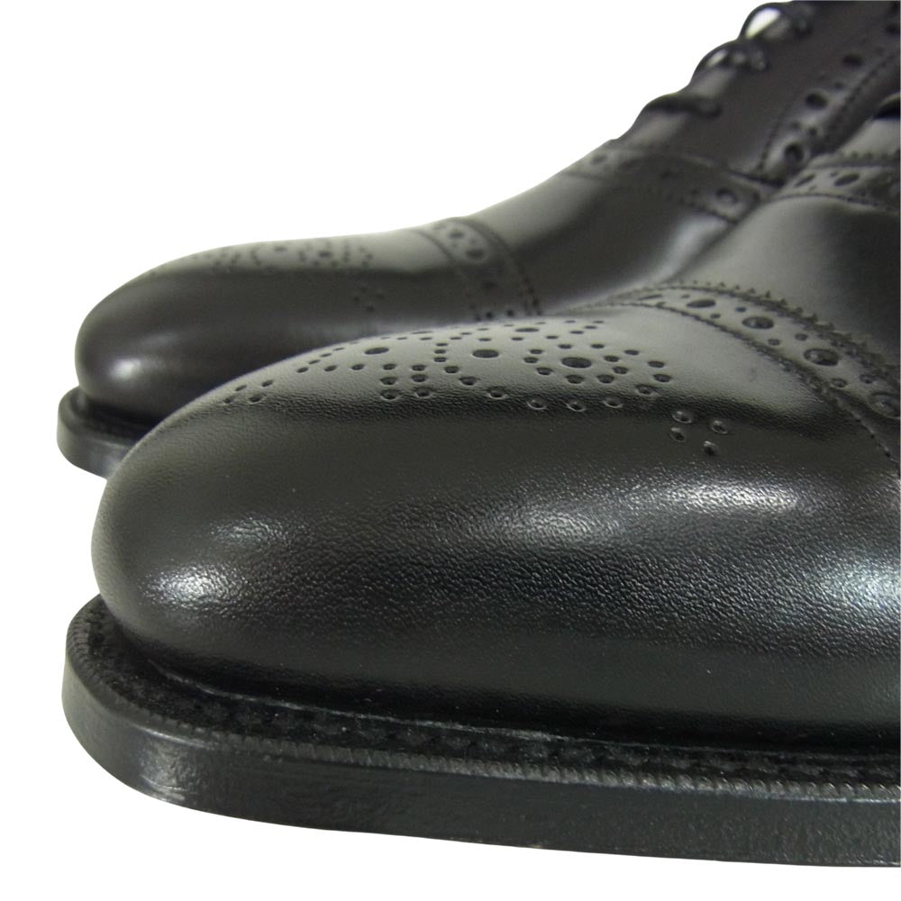 グレンソン 22352-01 oxford オックスフォード セミブローグ レザーシューズ ブラック ブラック系 7 1/2【極上美品】【中古】
