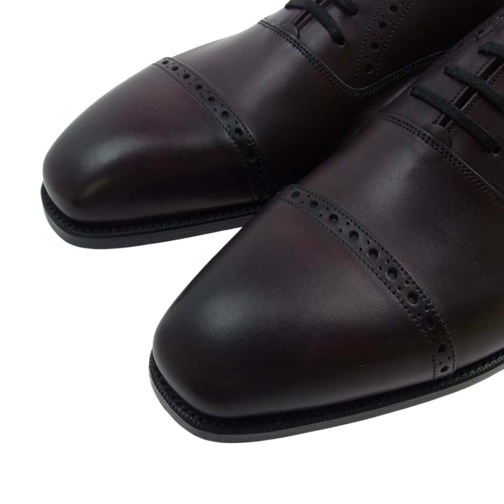 グレンソン MACCLESFIELD バーガンディ レザーシューズ バーガンディ系 7.5E【極上美品】【中古】