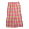 Drawer ドゥロワー 6524-299-1634 裏地シルク100％ ネップ チェック バックスリット ロングスカート ピンク系 36【中古】