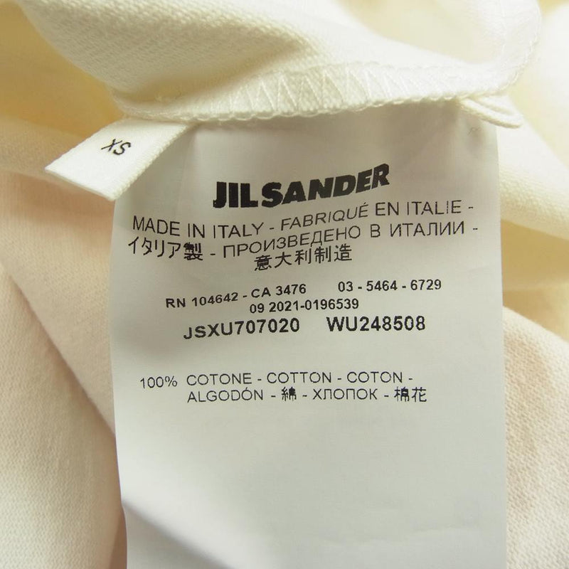 JIL SANDER ジルサンダー JSXU707020 WU248508 タイガーコレクション 水彩画 虎プリント 半袖 Tシャツ ホワイト系 XS【極上美品】