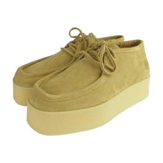 LOEWE ロエベ 21AW M816284X06 ウェッジソール レースアップ スエード モカシン シューズ ベージュ系 40【極上美品】【中古】