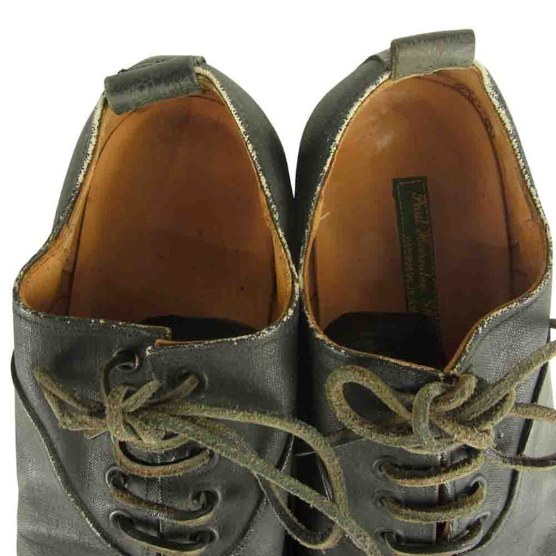 Paul Harnden ポールハーデン コーティングキャンバス オックスフォード シューズ 短靴 ブラック系 7【中古】