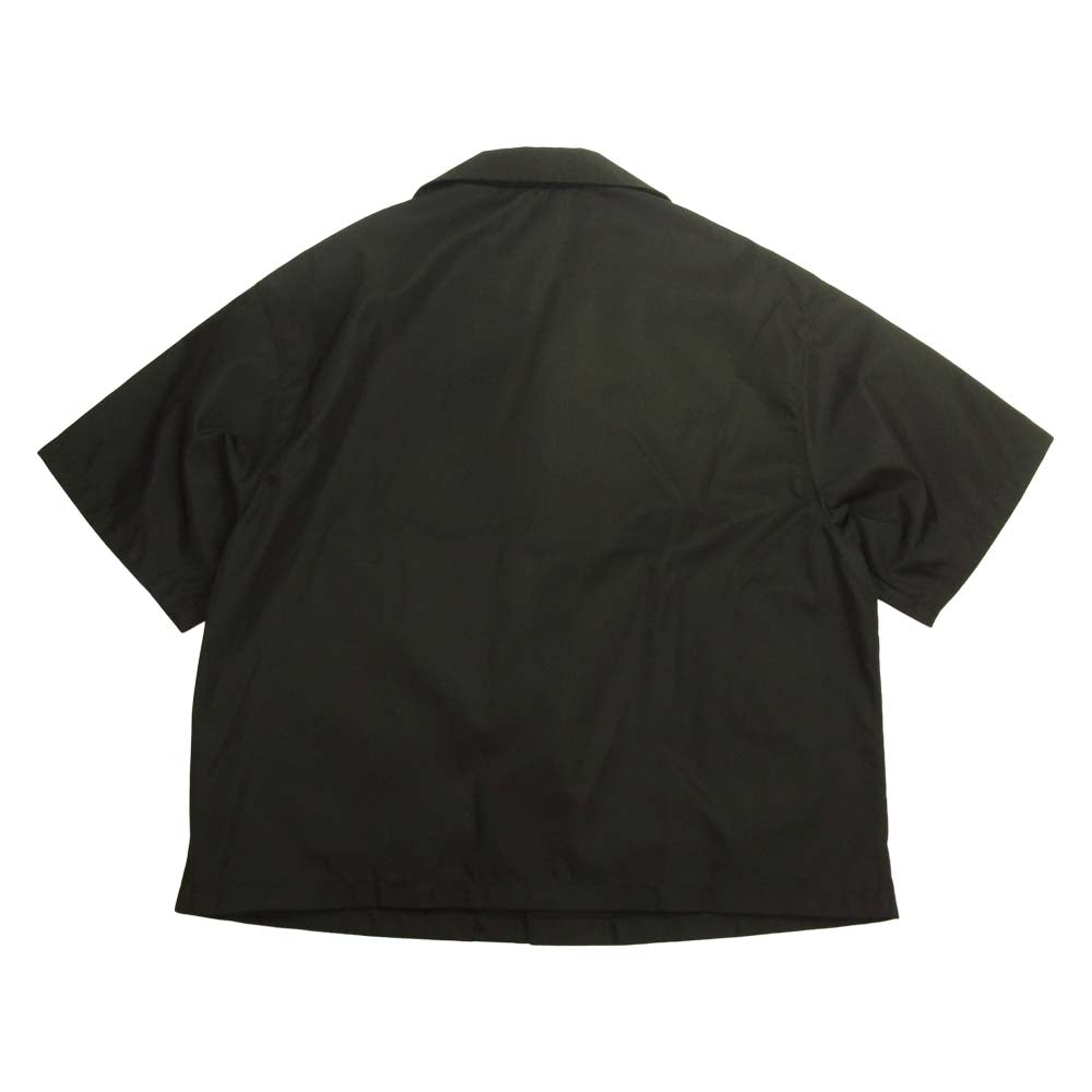 PRADA プラダ 21SS SC449 S182 1WQ8 Re-Nylon 三角ロゴプレート 半袖シャツ ブラック系 XS【中古】