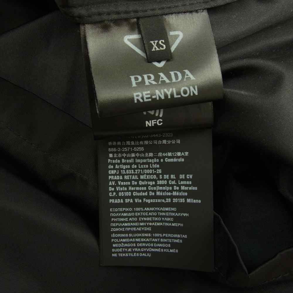 PRADA プラダ 21SS SC449 S182 1WQ8 Re-Nylon 三角ロゴプレート 半袖シャツ ブラック系 XS【中古】